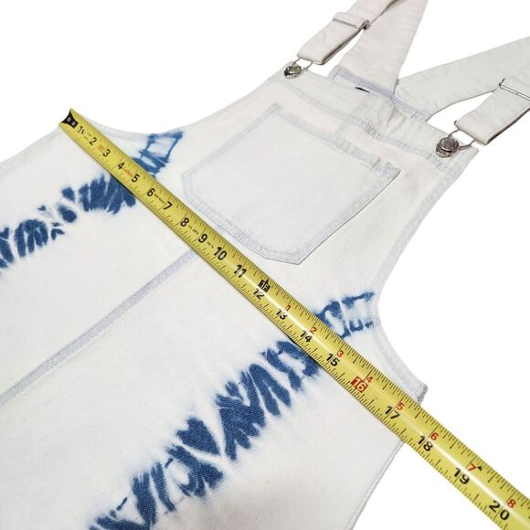 Wild Fable‎ Women's Tie Dye Denim Pinafore Mini Short Jean Dress Overalls Blue M - Picture 10 of 14